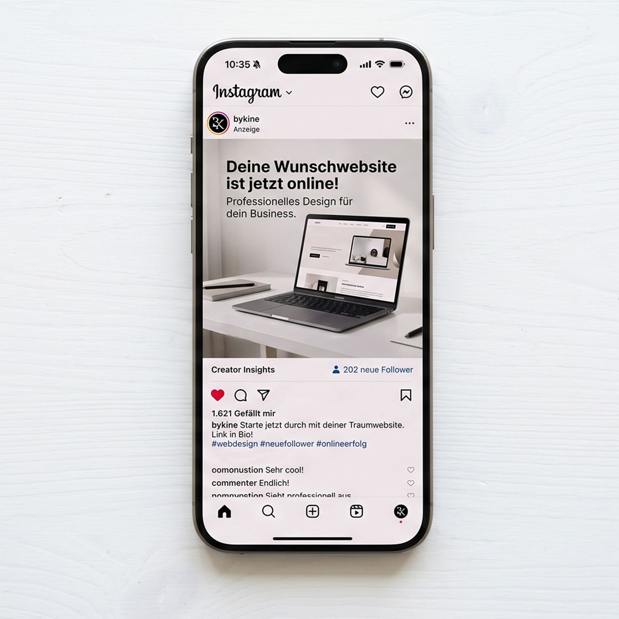 Instagram Performance Ad Mockup