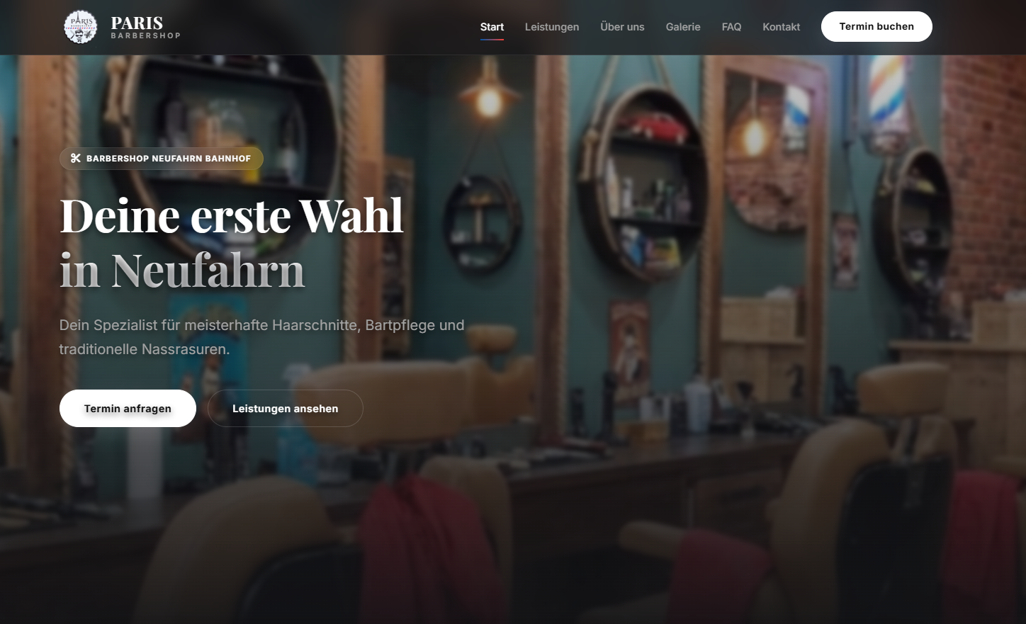 Paris Barbershop Website
