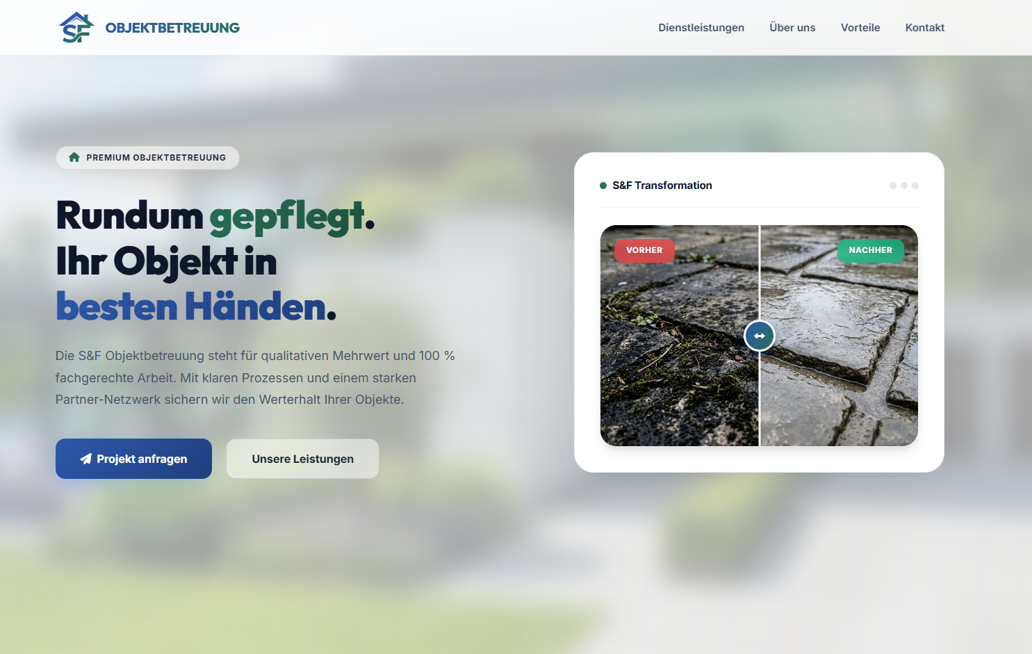 S&F Objektbetreuung Website