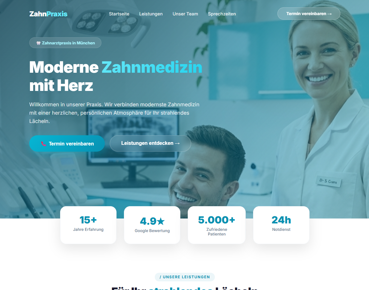 Zahnarztpraxis Website